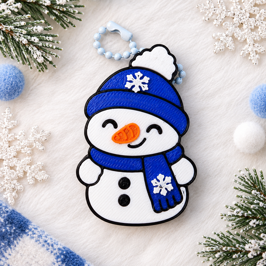 Snowman Nail Saver Keychain | Cute 3D Printed Can Tab Opener